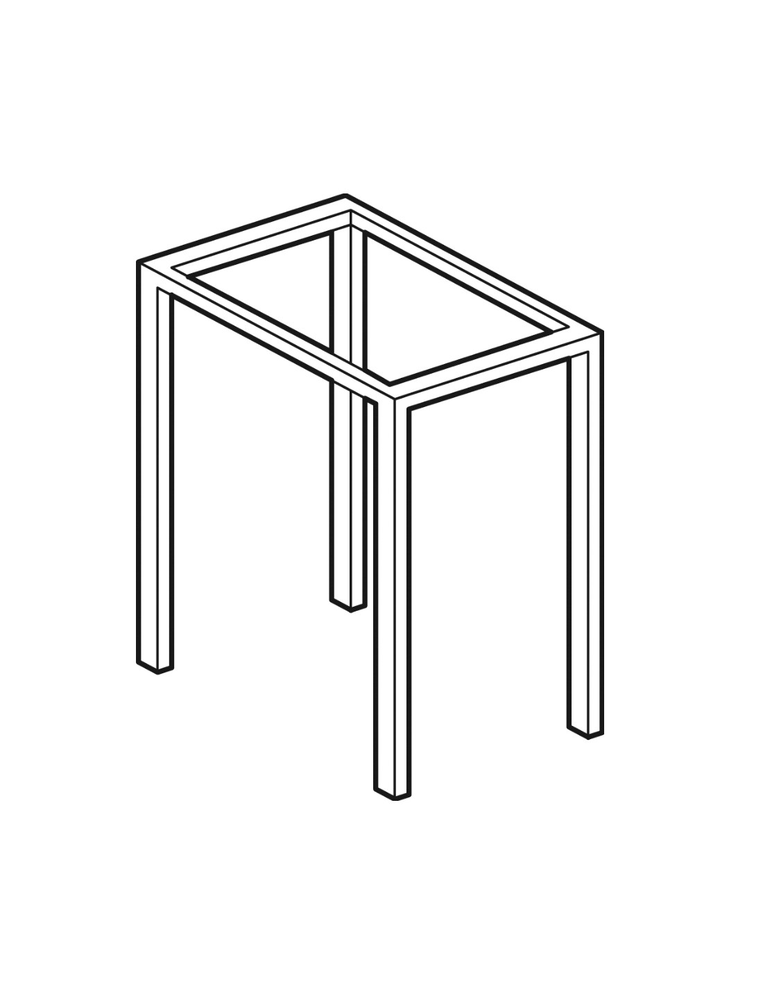 Basic stand - Dimensions cm 30 x 40 x 55 h