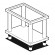 Trestle with shelf - Dimensions cm 40 x 58.5 x 60 h