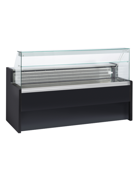 Food counter - Static - Straight glass - cm 200 x 79 x 122 h