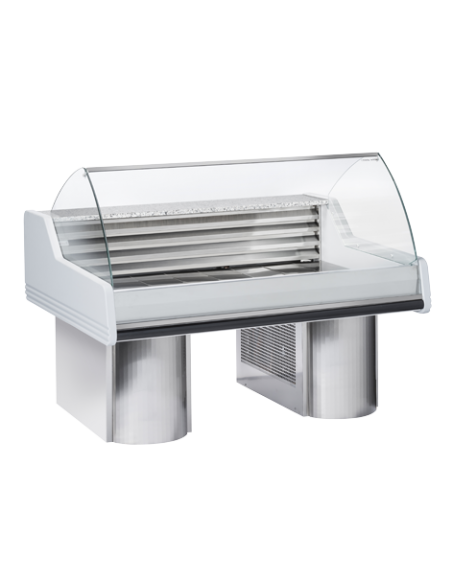 Food counter - Curved glass - Static - cm 150 x 120 x 118 h