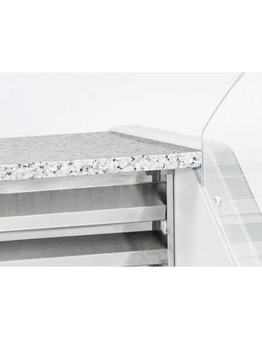 Food bank - Curved glass - Static - cm 200 x...