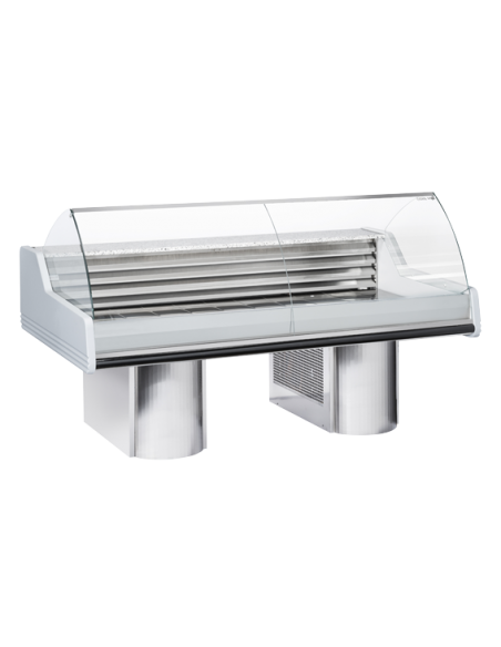 Mostrador de alimentación - Cristal curvado - Estático - cm 200 x 120 x 118 h