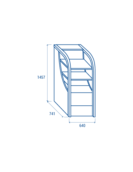 Murale refrigerato - Acciaio verniciato - Nero - Ventilato - Temp. +2/+10° C - cm 64 x 74.1 x 145.7 h