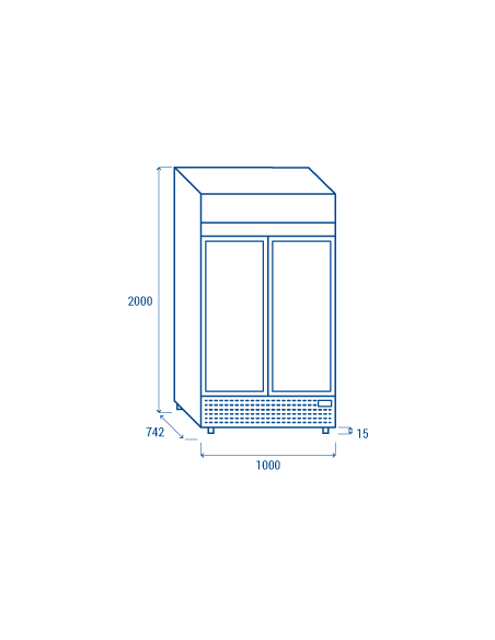 Frigorífico armario - Capacidad 795 lt - cm 100 x 74.2 x 200 h