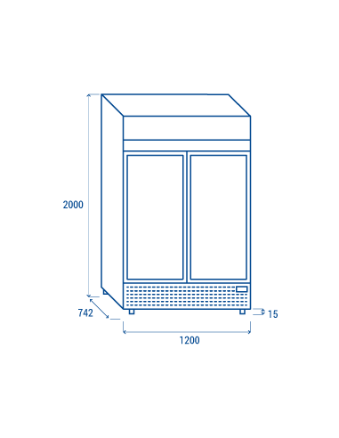 Refrigerator cabinet - Capacity 1082 lt - cm...