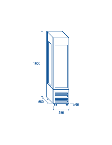 Vitrina refrigerada - Capacidad 300 Lt..- cm 45...