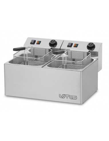 Professional Electric Fryer - Capacity: lt: 7+7...
