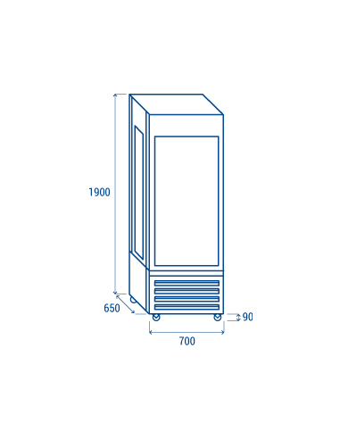 Refrigerated display case - Capacity 440 Lt- cm...