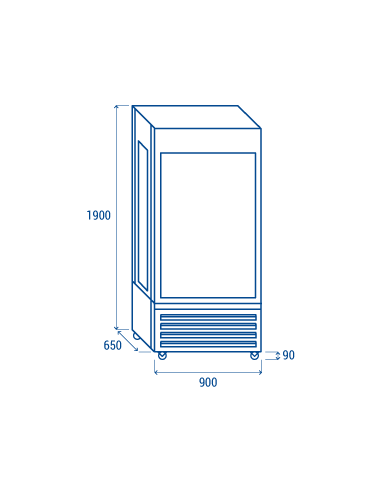 Vitrina refrigerada - Capacidad 600 Lt- cm 90 x...