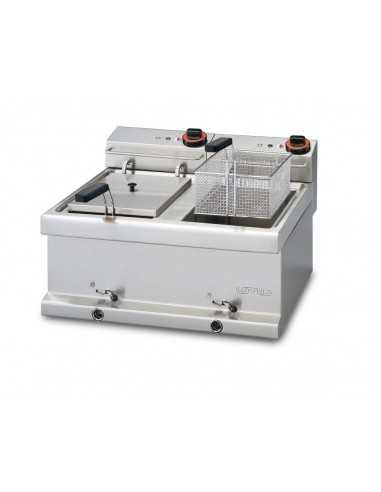 Electric fryer - Capacity lt 6+6 - cm 60 x 51 x 25 h