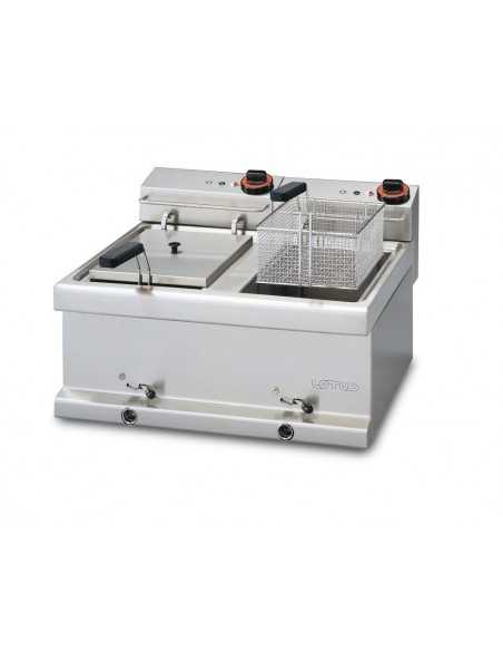 Freidora eléctrica profesional - Capacidad lt 6+6 - cm 60 x 51 x 25 h