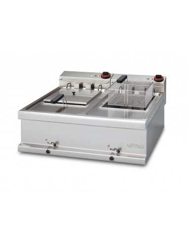 Electric fryer - Capacity lt 10+10 - cm 80 x 70 x 25 h