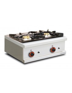 Professional 2-burner stove - A gas - cm 70 x 60 x 25 h