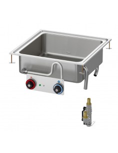 Bagnomaria elettrico incasso - N. 1 vasca per GN 2/1 - cm...
