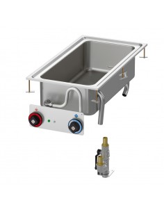 Electric built-in bathroom - 1 tub GN 1/1 + 1 GN 1/3 -...