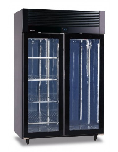 Frying cabinet meat - 2 glass doors - Temperature -1°/+2°C - Capacity Lt 970 - Cm 123 x 76 x 200.5 h