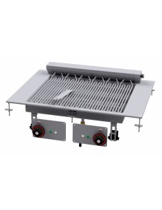 Griglia contact - N. 2 zone - Ribaltabile - cm 80 x 60 x...