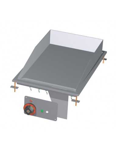 Fry top electric - Smooth steel - cm 40 x 60 x 22 h