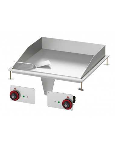 Fry top elettrico - Liscio cromato - cm 60 x 60 x 22 h