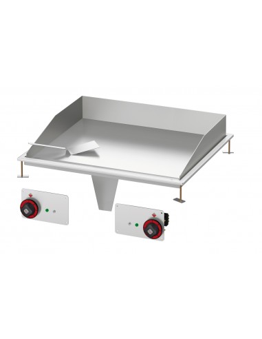 Fry top electric - Chromed smooth - cm 80 x 60 x 22 h