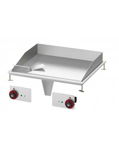 Fry top elettrico - Liscio cromato - cm 80 x 60 x 22 h