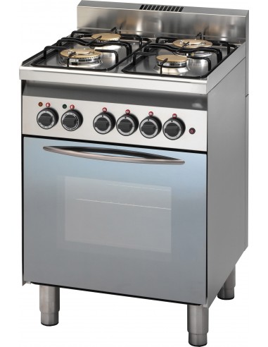 Cocina de gas - N. 4 fuegos - horno de gas - Cm 60 x 60 x 85 h