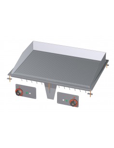 Professional Electric Fry Top - Chrome-Plated Grooved -...