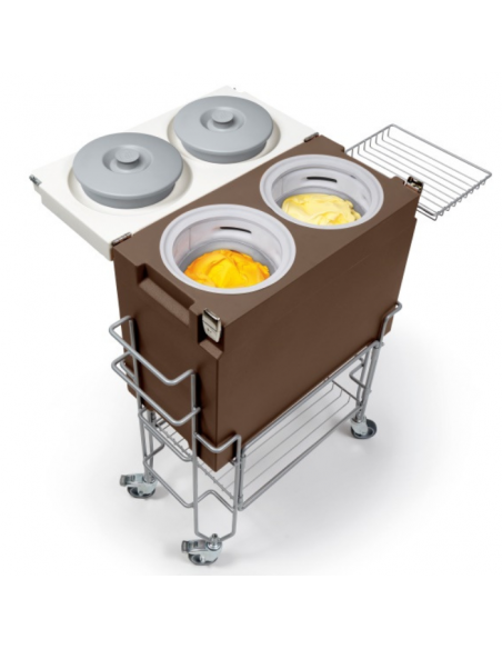 Isothermal container for ice cream -  N. 2 carapines - Cm 60 x 30 x 51.4 h