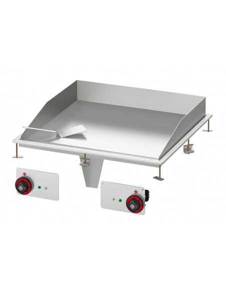 Fry top electric - Chrome smooth - cm 80 x 80 x 22 h