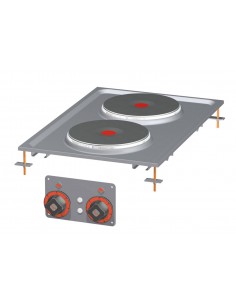 Cocina eléctrica - N. 2 platos - cm 40 x 60 x 5 h