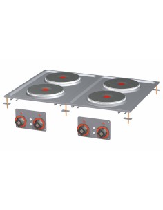 Professional Electric Cooktop - N. 4 burners - cm 80 x 60...