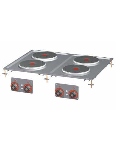 Electric cooker - N. 4 plates - cm 80 x 60 x 5 h