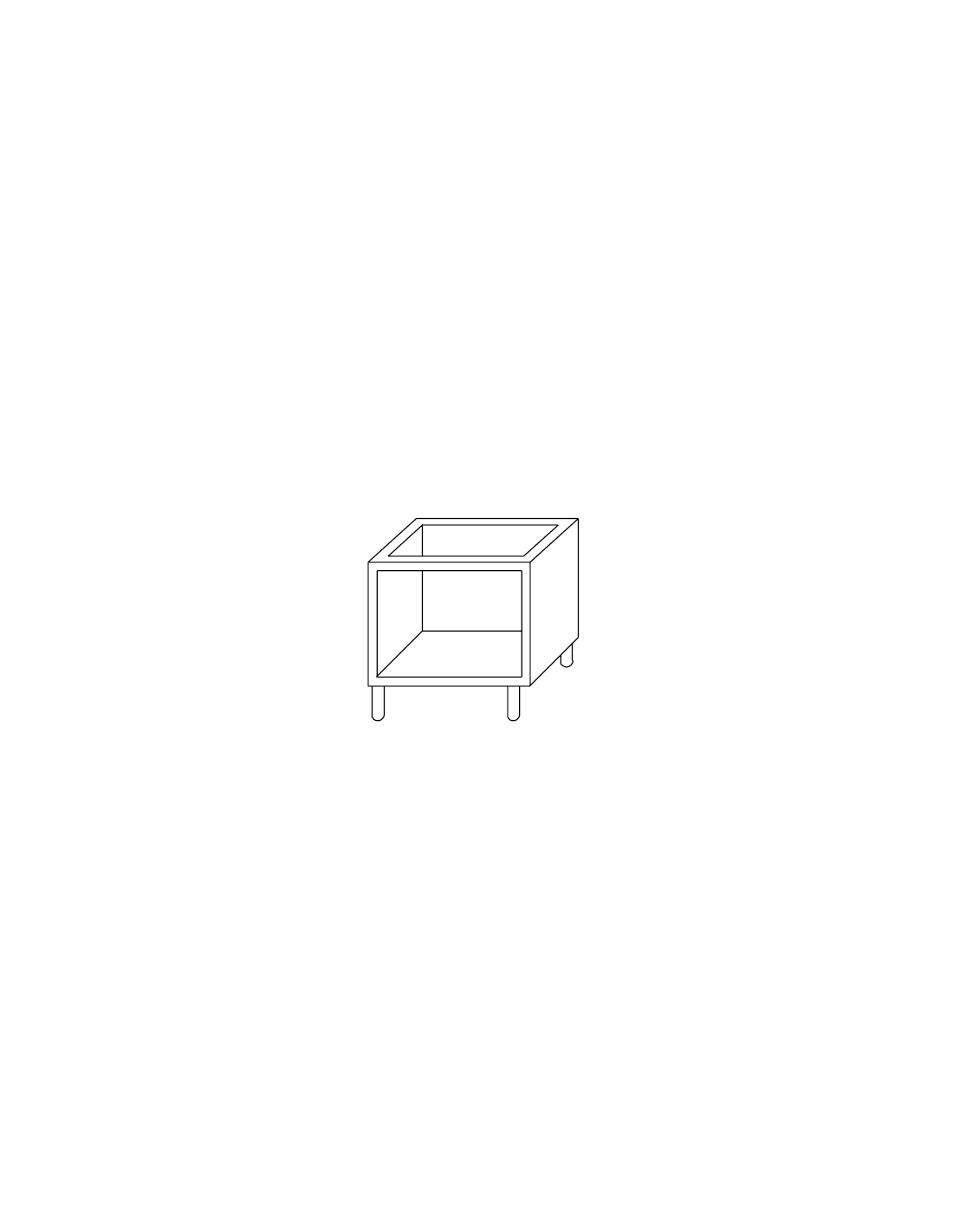 Base abierta cm 60