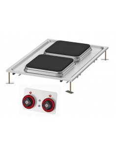 Professional Electric Cooktop - N. 2 burners - cm 40 x 60...