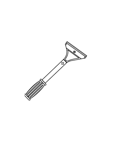 Smooth fry top scraper