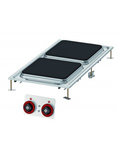 Electric cooker - N. 2 plates - cm 40 x 80 x 5 h