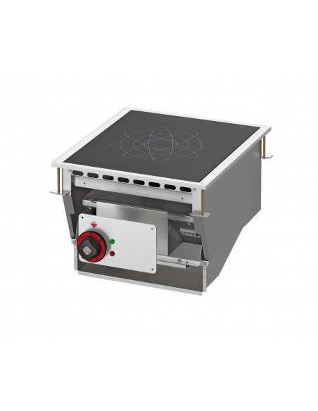 Professional induction cooktop - N° 1 cooking zone - cm 40 x 40 x 31 h