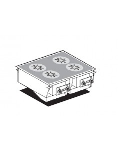 Professional Induction Cooktop - N° 4 zones - cm 80 x 60...