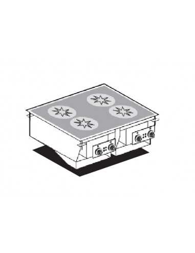 Induction plan - N°4 areas - cm 80 x 60 x 31 h