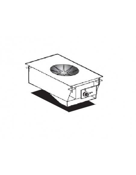 Professional WOK Cooktop  - N° 1 cooking zone - cm 40 x 60 x 31 h