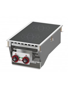 Professional induction cooktop - N. 2 zones - cm 40 x 80...
