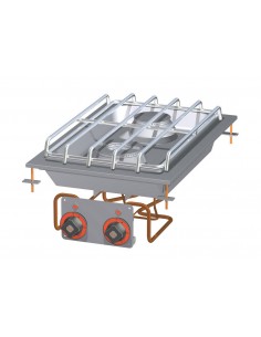 Professional gas cooktop - N. 2 burners - cm 40 x 60 14h