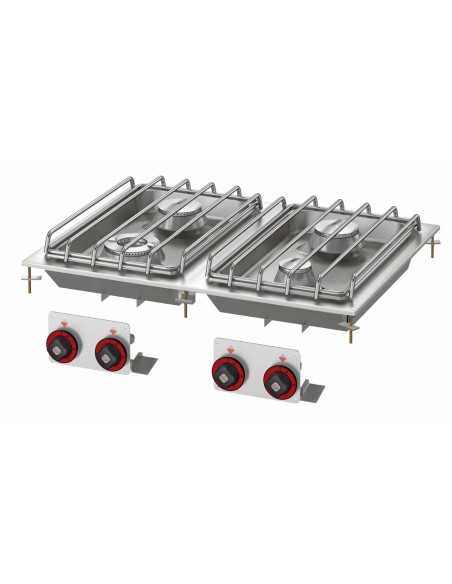 Professional gas cooktop - N. 4 burners - cm 80 x 60 x 14 h