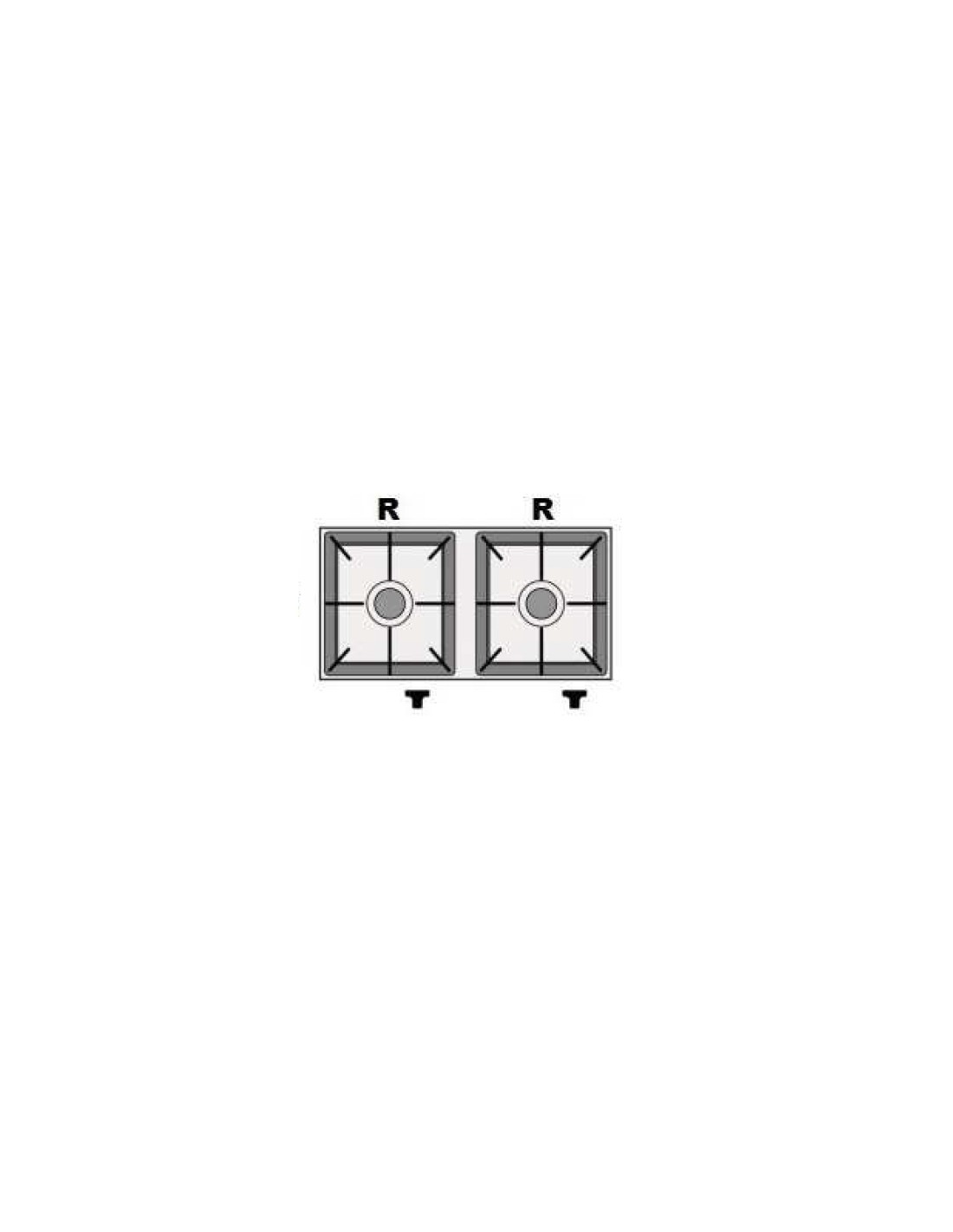 N. 2 rapid burners - kW 3.5 3.5