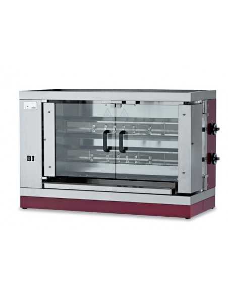 Gas rotisserie - N. 8/10 chickens - 2 rods - cm 110 x 48 x 75 h