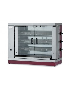 Girarrosto a gas - N. 12/15 polli - 3 aste - cm 110 x 48...