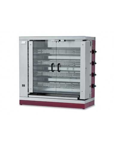 Asador a gas - N. 16/20 pollos - 4 barras - cm...