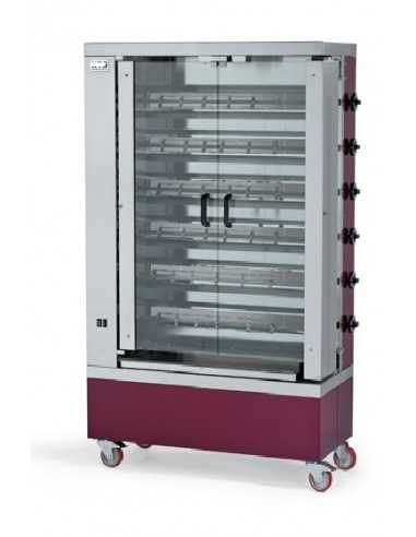 Gas rotisserie - N. 24/30 chickens - N. 6 rods...