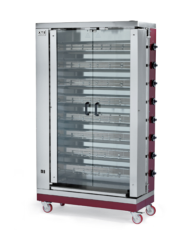 Asador a gas - N. 32/40 pollos - 8 varillas -...