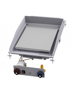 Professional Gas Fry Top - Chrome-Plated Ribbed - cm 50 x...